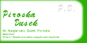 piroska dusek business card